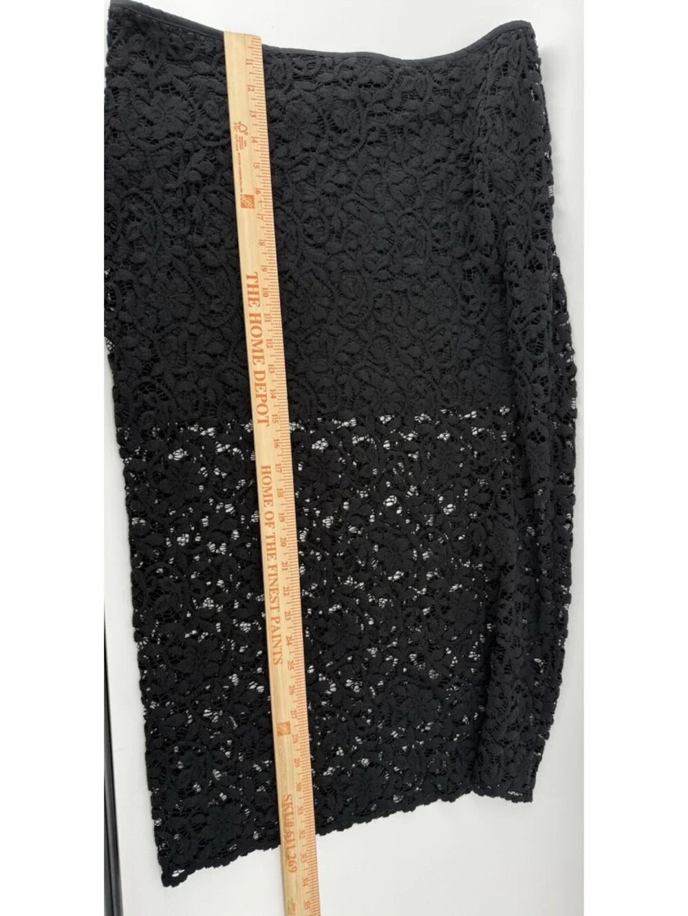 Future Collective Black CL Sexy Lace Part Lined Pencil Midi Skirt 2562